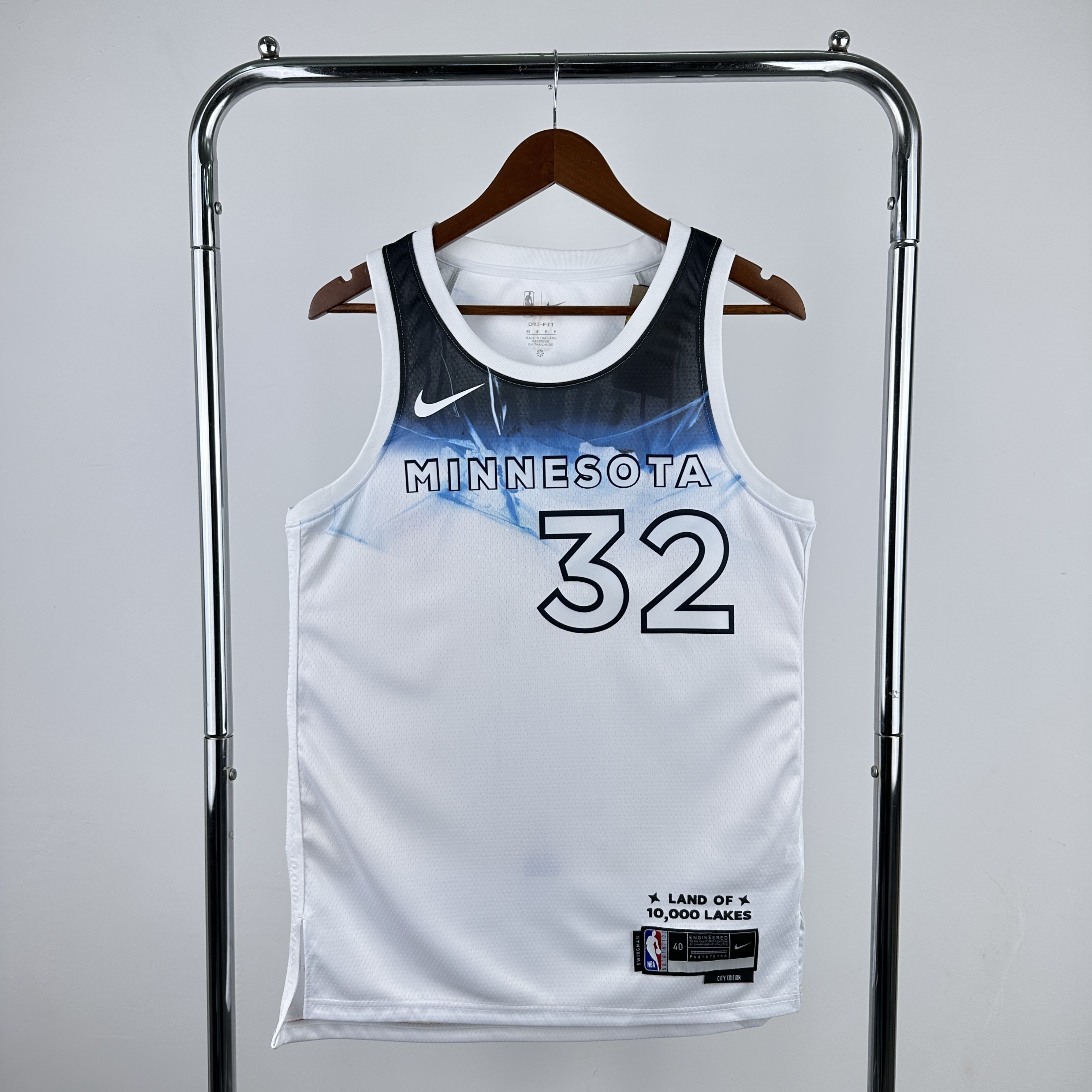 Men Minnesota Timberwolves #32 Towns Fanatics White City Edition 2024-25 Fast Break Player NBA Jersey
